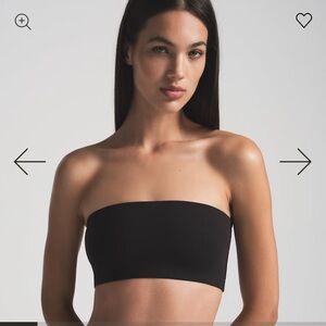 SKIMS Black Bandeau Top